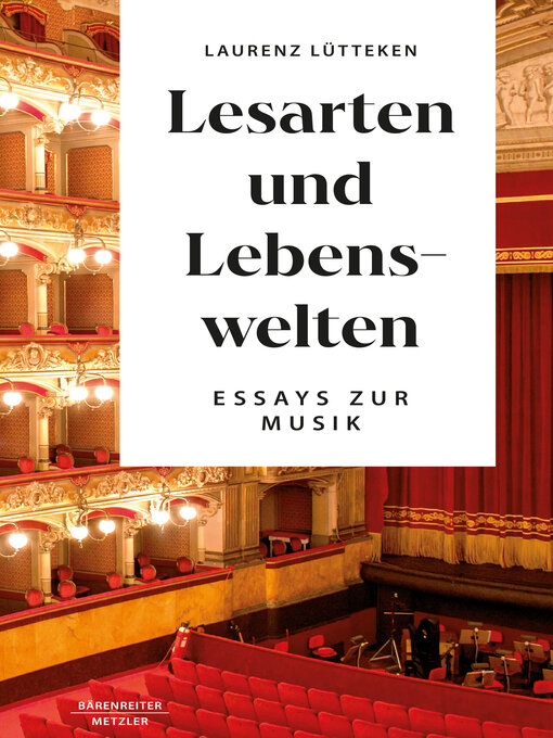 Title details for Lesarten und Lebenswelten by Laurenz Lütteken - Available
